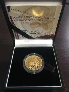 2009 SOUTH AFRICA WORLD HERITAGE SERIES RICHTERSVELD CULTURAL AND BOTANICAL LANDSCAPE  1/4oz GOLD