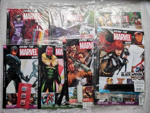 DRAW THE MARVEL WAY   -  (  X 9 )    All for the winning bid !!
