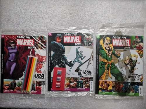DRAW THE MARVEL WAY   -  (  X 9 )    All for the winning bid !!