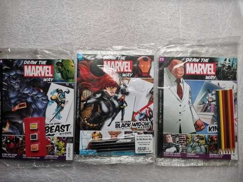 DRAW THE MARVEL WAY   -  (  X 9 )    All for the winning bid !!