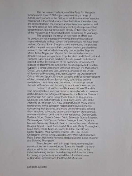 ROSE ART MUSEUM - Selected 20th-Century Paintings