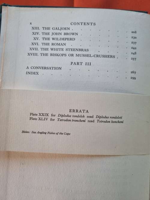 SEA-ANGLING FISHES OF THE CAPE by C. LEO. BIDEN