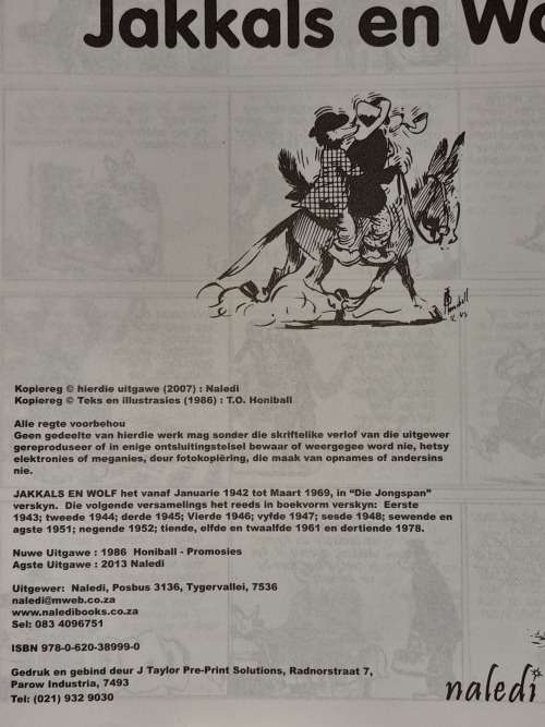 Jakkals en Wolf - ( T. O. HONIBALL )