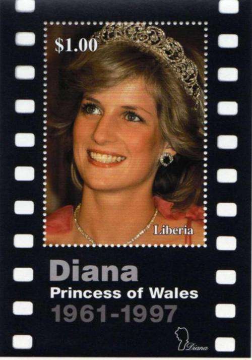 2)  PRINCESS  DIANA  LIBERIA  $1.00