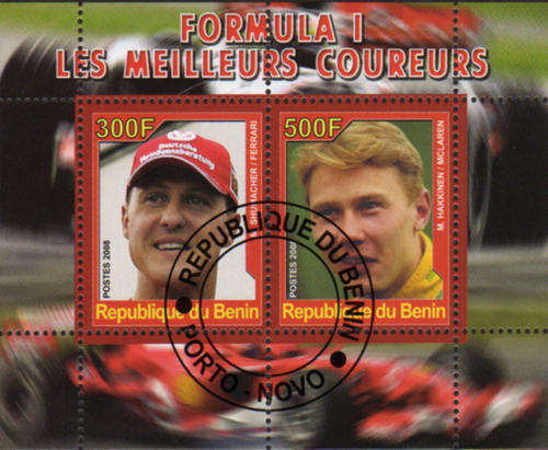 BENIN - 2008 - LES MEILLEURS COUREURS (FORMULA1)
