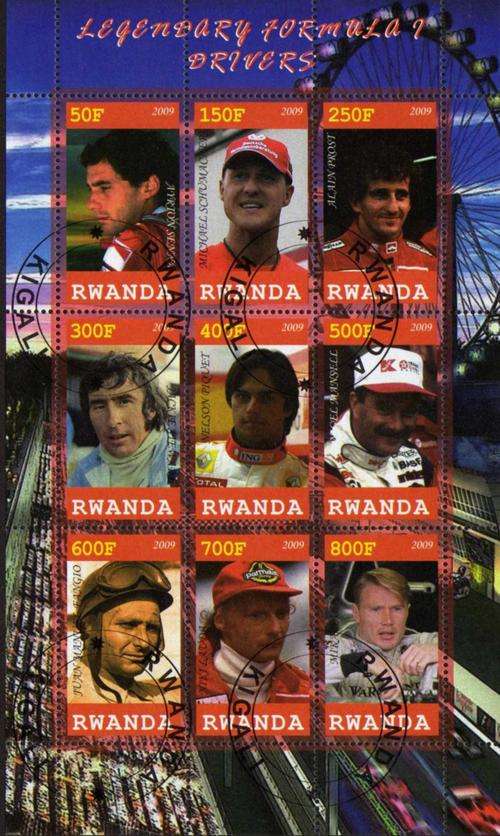 RWANDA - LEGENDARY FORMULA 1 DRIVERS