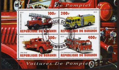 REPUBLIQUE DU BURUNDI  - VOITURES DE POMPIER  (FIRE ENGINES)