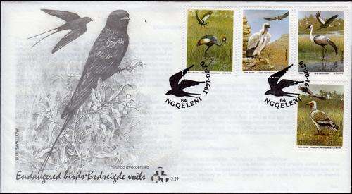 TRANSKEI FDC - Endangered Birds  2.29