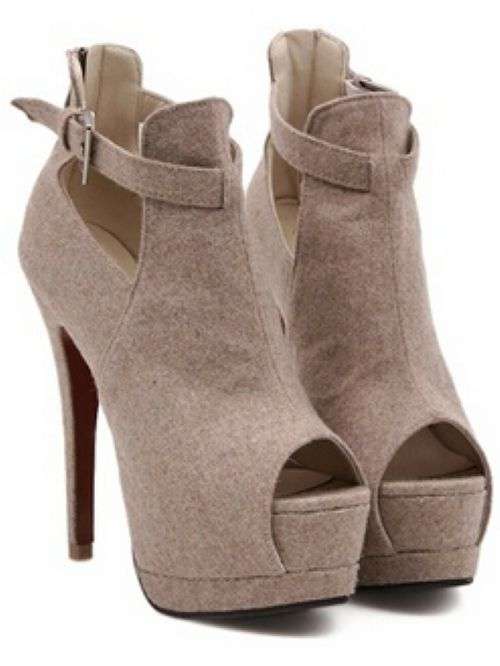 Elegance peep toe high heels