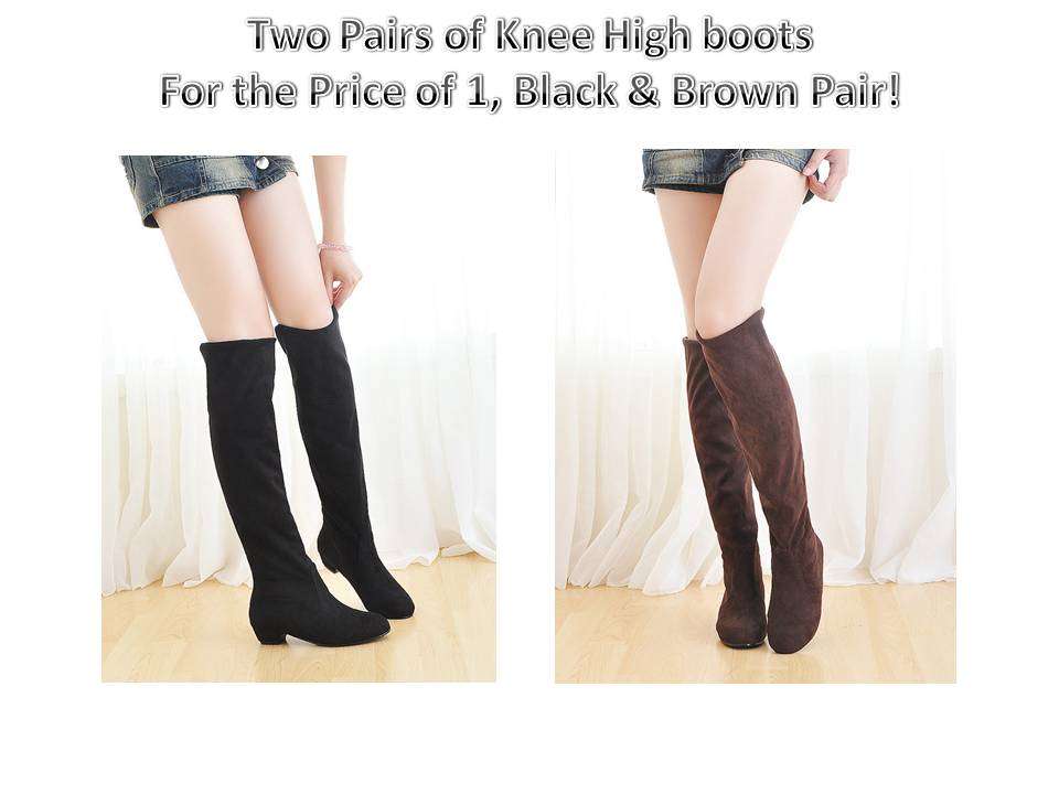 Special Deal 2 pairs of knee boots for the price of one!