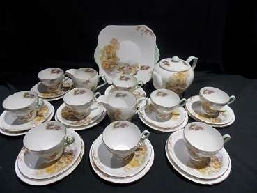 Shelley Tea Set Heather Pattern