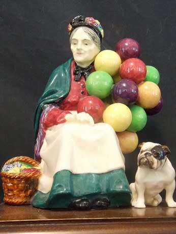 The Old Balloon Seller and a British Bulldog from Royal Doulton
