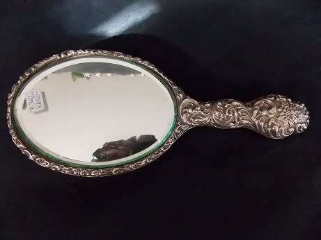 Antique Silver Hand Mirror