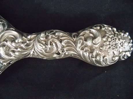 Antique Silver Hand Mirror