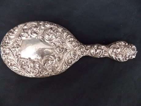 Antique Silver Hand Mirror
