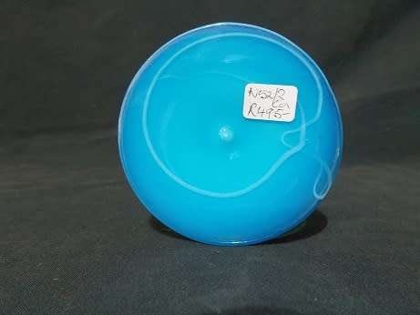 Stunning Turquise and Gold Glass Vase