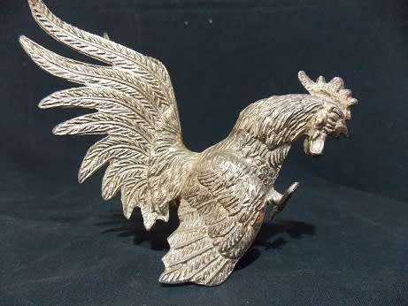 Brass Fighting Roosters