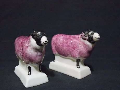 Two Porcelain Sheep from Bobby Hutchinson