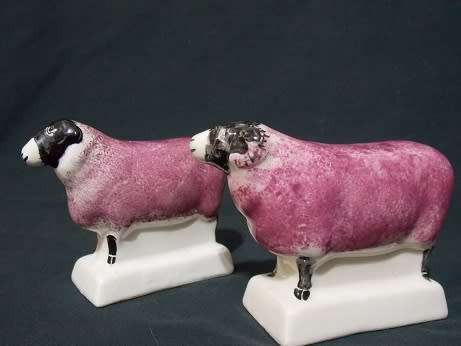Two Porcelain Sheep from Bobby Hutchinson