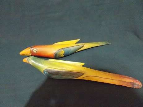 Two Beautiful Balsa Wood Birds