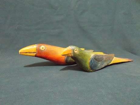 Two Beautiful Balsa Wood Birds