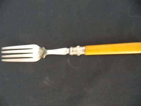 Silver Plateed Bone Handle Fish Set