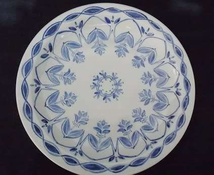 Lovely Blue and White Continental China Cake Plate from Supradura Range