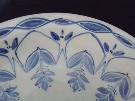 Lovely Blue and White Continental China Cake Plate from Supradura Range