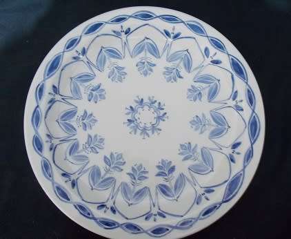 Lovely Blue and White Continental China Cake Plate from Supradura Range