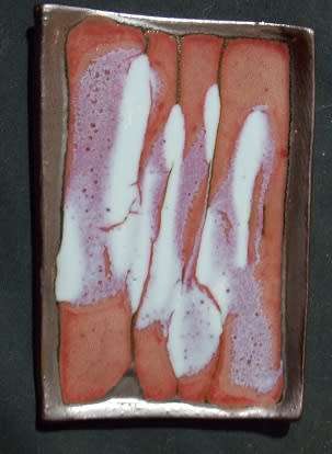 Set of Six Pottery Hors D`oeuvre Plates