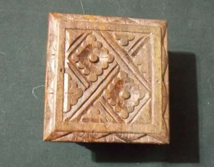 Six Small Carved Wooden Boxes