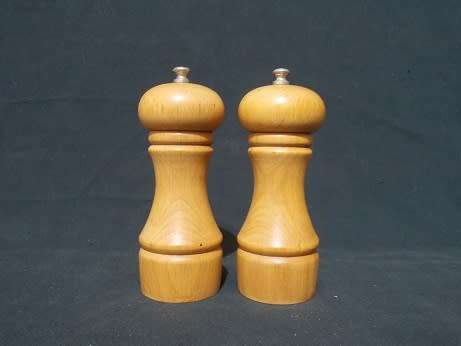 Set of Wooden Salt and Pepper Grinders