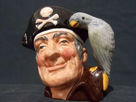 Long John Silver Royal Doulton Character Jug Hand signed by Artist