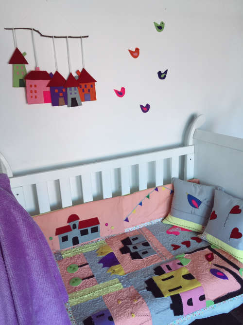 Custom handmade nursery cot linen