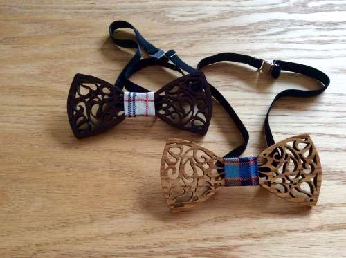 Light Brown Wooden Bow Ties