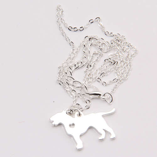 Bullterrier with heart - necklace