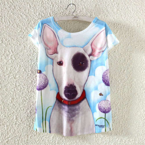 Bull terrier crew neck T-shirt - Medium
