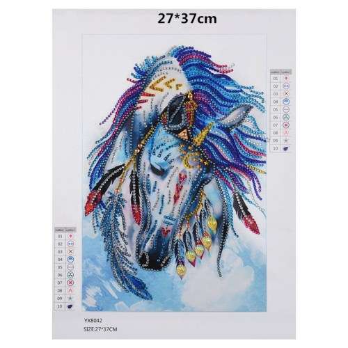 5D Diamond paint by numbers - Horse with feathers