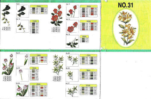 FLORALS #31  Embroidery Memory Card for Brother, Ber. Deco, Baby Lock .pes