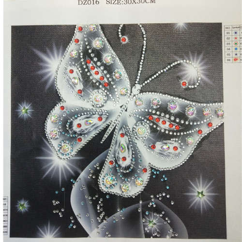 5D Diamond Painting Kit - Butterfly Black DZ016