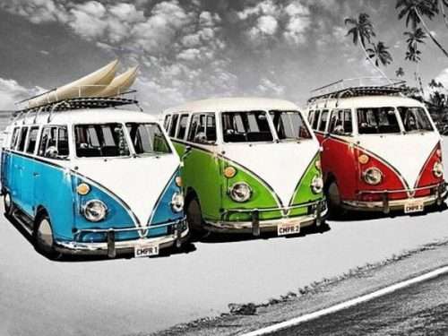 5D Diamond paint by numbers - VW Busses 16119