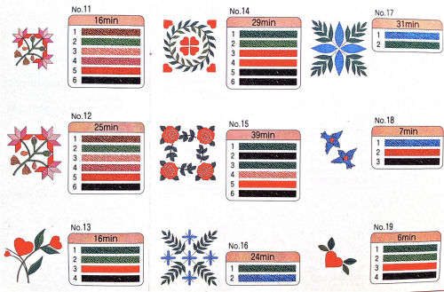 Studio quilting collection #103  Embroidery Memory Card for Brother, Ber. Deco, Baby Lock .pes