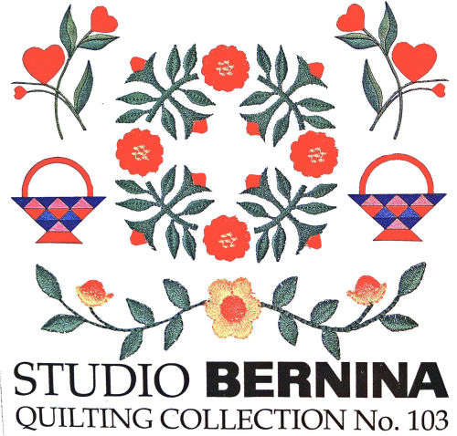 Studio quilting collection #103  Embroidery Memory Card for Brother, Ber. Deco, Baby Lock .pes
