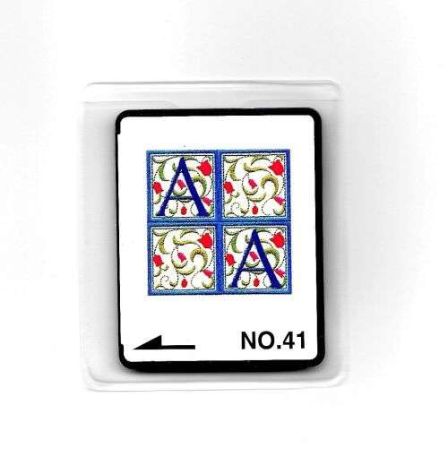 RENAISSANCE ALPHABET #41  Embroidery Memory Card for Brother, Ber. Deco, Baby Lock .pes