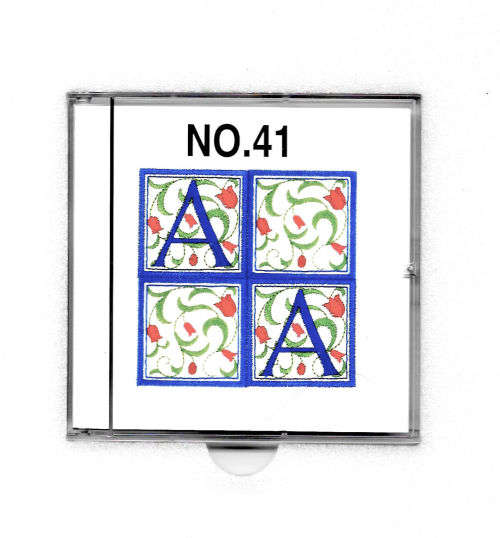RENAISSANCE ALPHABET #41  Embroidery Memory Card for Brother, Ber. Deco, Baby Lock .pes