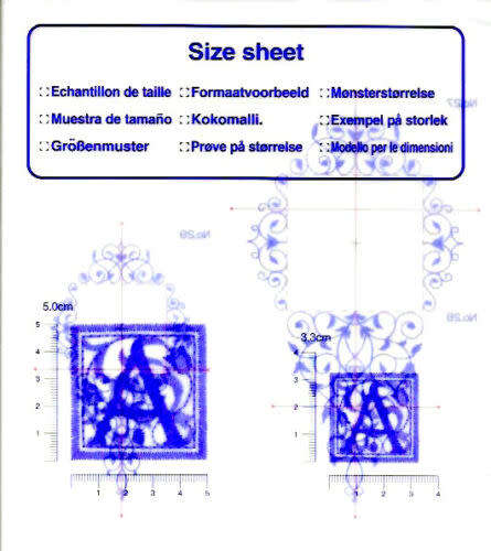 RENAISSANCE ALPHABET #41  Embroidery Memory Card for Brother, Ber. Deco, Baby Lock .pes