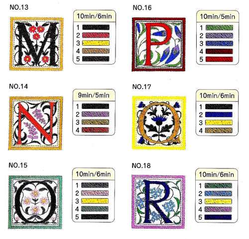 RENAISSANCE ALPHABET #41  Embroidery Memory Card for Brother, Ber. Deco, Baby Lock .pes