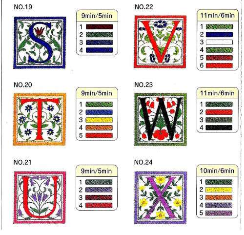 RENAISSANCE ALPHABET #41  Embroidery Memory Card for Brother, Ber. Deco, Baby Lock .pes