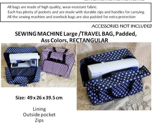 SEWING MACHINE/CARRY ON BAG, Padded, Ass Colors, RECTANGULAR