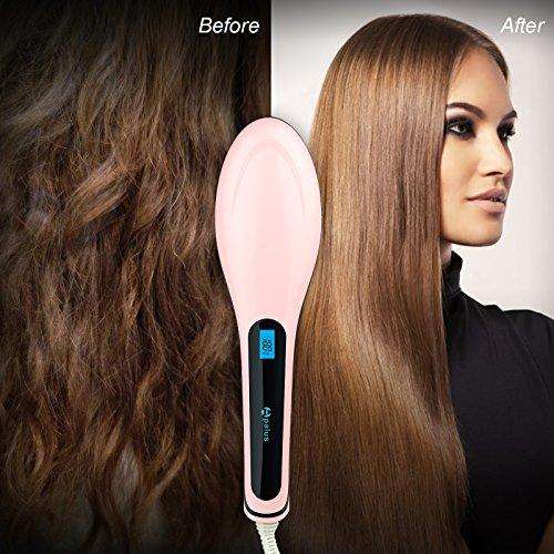 Hair Straightening Paddle Brush - PINK